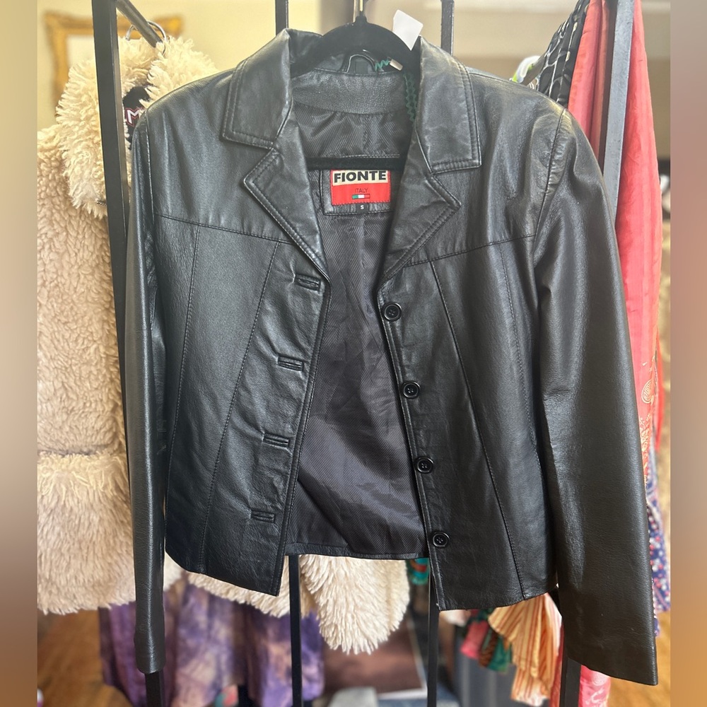 Fionte Leather Blazer Jacket
